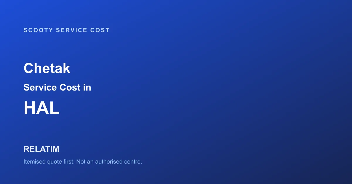 Chetak Service Cost in HAL, Bangalore